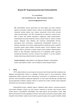 B&uuml;y&uuml;k BT Organizasyonlarında Kullanılabilirlik - CEUR