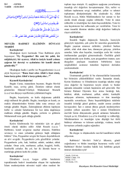 MEVLİD: RAHMET EL&Ccedil;İSİNİN D&Uuml;NYAYI TEŞRİFİ Kardeşlerim