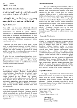 25.04.2014 Cuma Hutbesi tıklayınız.