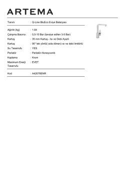 Tanım : Q-Line BluEco Eviye Bataryası Ağırlık (kg) : 1.64