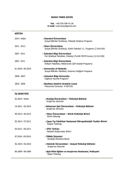CURRICULUM VITAE - Nuray &Ouml;ner G&uuml;cin