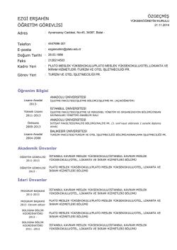 &Ouml;zge&ccedil;miş - Plato Meslek Y&uuml;ksek Okulu