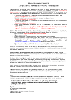 &Ouml;ğrenci &Ouml;demeleri Prosed&uuml;r&uuml; - İstanbul Ticaret &Uuml;niversitesi