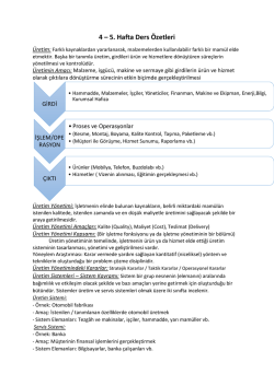 4 &ndash; 5. Hafta Ders &Ouml;zetleri