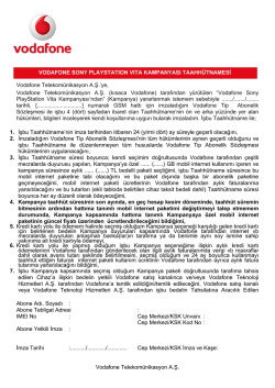 Abone Adı, Soyadı : Abone Tebligat Adresi : IMEI No