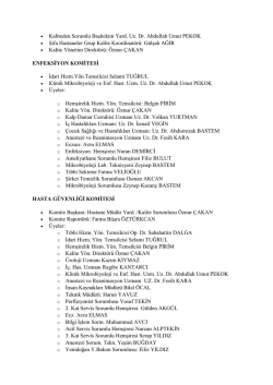 Kaliteden Sorumlu Başhekim Yard. Uz. Dr. Abdullah Umut PEKOK