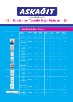 Endüstriyel Temizlik Kağıt Ürünleri