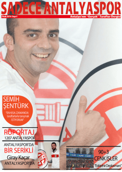 1. SAYI - SadeceAntalyaspor.com