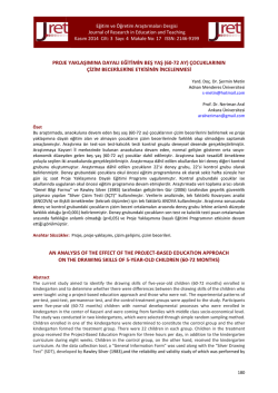 proje yaklaşımına dayalı eğitimin beş yaş (60-72 ay)