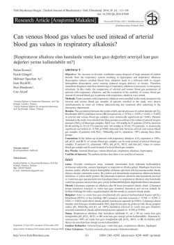 Can venous blood gas values be used instead of arterial blood gas