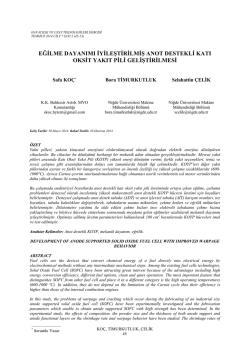 eğilme dayanımı iyileştirilmiş anot destekli katı oksit yakıt pili