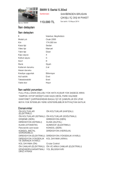 BMW 5 Serisi 5.30xd 113.000 TL İlan detayları