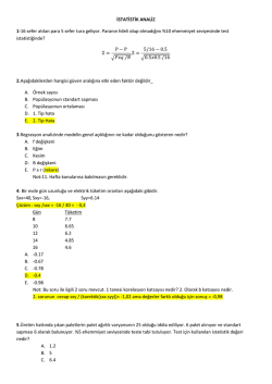 Çalışma Soruları 1