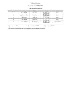 Kırıkkale &Uuml;niversitesi Hacılar H&uuml;seyin AYTEMİZ MYO Yatay Ge&ccedil;iş