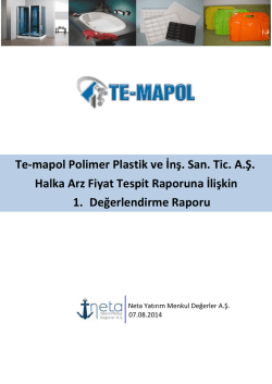 Te-mapol Polimer Plastik ve İnş. San. Tic. A.Ş. 1