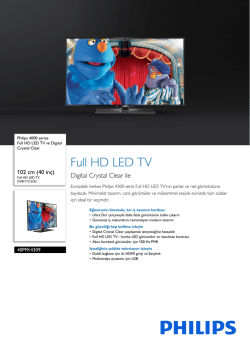 40PFK4309/12 Philips Full HD LED TV ve Digital Crystal