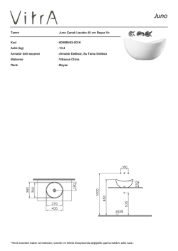 Tanım Juno &Ccedil;anak Lavabo 40 cm Beyaz Vc Kod :6059B403