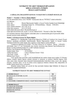 Kiralama Şartnamesi