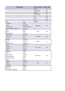 Group Name Project Title Ungrouped