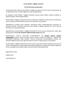 Bireysel Poliçelerde Geçerli Check-up Anlaşmalı