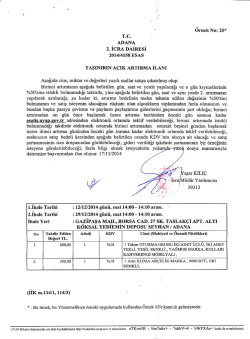 OrnekNo:25* T.C. AD ANA 2. ICRA DAIRESi 2014/4158 ESAS