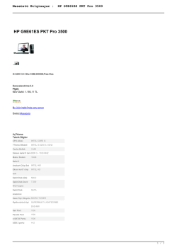 Masa&uuml;st&uuml; Bilgisayar : HP G9E61ES PKT Pro 3500