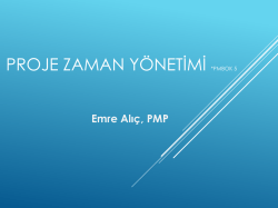 Proje Zaman Y&ouml;netimi