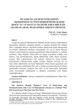 POLAT, Fethi Ahmet-MUASIR İSLAM D&Uuml;Ş&Uuml;N&Uuml;RLERİNİN