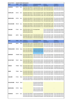 Schedule - Week 21 -
