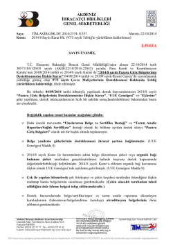 2014/8 Sayılı Karar Hk. - Akdeniz İhracat&ccedil;ı Birlikleri