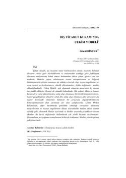 dış ticaret kuramında &ccedil;ekim modeli