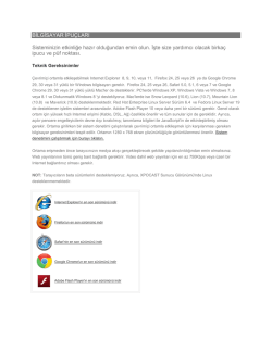 BİLGİSAYAR İPUÇLARI Sisteminizin etkinliğe hazır