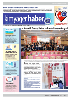 4. Kozmetik Kimyası, &Uuml;retimi ve Standardizasyonu Kongresi