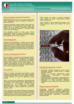 Kriptoloji TR - Iam - Middle East Technical University