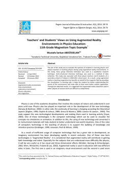 Makaleyi Yazdır - Pegem Eğitim ve &Ouml;ğretim Dergisi