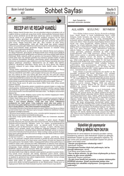 Sohbet Sayfası - İvrindi Gazetesi