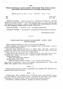 Dobrucadaki T&uuml;rk ahalinin muhace retini tanzim
