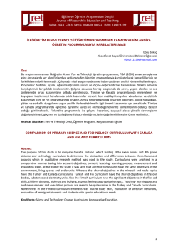 Abstract - Eğitim ve &Ouml;ğretim Araştırmaları Dergisi