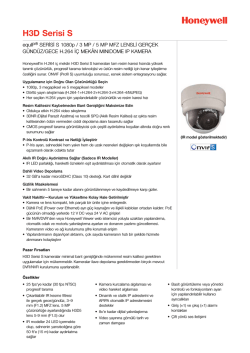 H3D Serisi S - Honeywell Security