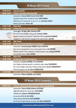 18 Nisan 2014 Cuma 19 Nisan 2014 Cumartesi