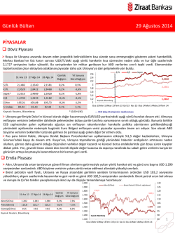 G&uuml;nl&uuml;k B&uuml;lten 29 Ağustos 2014