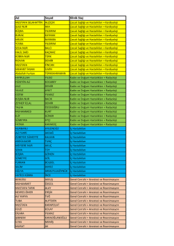 Klinik Staj Listesi
