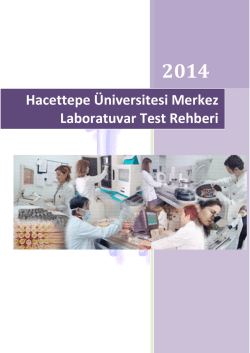Hacettepe Üniversitesi Merkez Laboratuvarı Test Rehberi