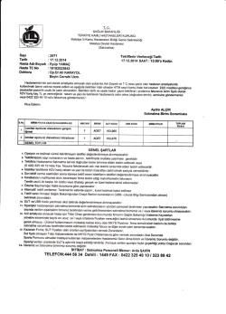 TELEFON:444 56 34 Dahili : 1449 FAX : 0422 325 49 10 t 323 89 42