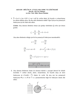 AKM 205 - BÖLÜM 10 - UYGULAMA SORU VE ÇÖZÜMLERİ Doç.Dr