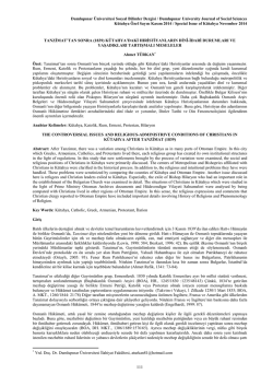 Dumlupınar &Uuml;niversitesi Sosyal Bilimler Dergisi / Dumlupınar