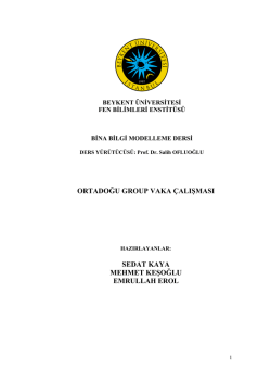 Ortadoğu Grup BIM Vaka &Ccedil;alışması