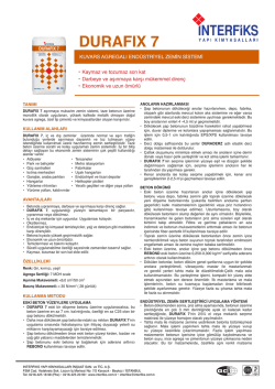 Teknik Bilgi F&ouml;y&uuml; - İnterfiks Yapı Kimyasalları