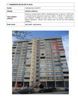 1. TAŞINMAZIN BİLGİLERİ (K.2842)