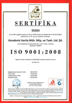 ISO 9001:2008 - Karadeniz Harita M&uuml;h.M&uuml;ş. ve Taah.Ltd.Şti.